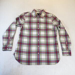 Talbots Button Shirt Woman's Small Long Sleeve Multi Color Plaid All Cotton